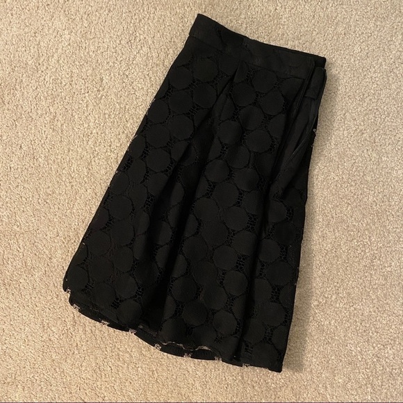 𝅺NWT Debenhams Women's Red Herring Black Polka Dot Lace Mini Skirt sz US8 - Picture 7 of 11